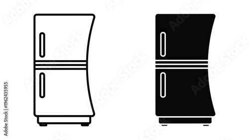 Contrast between a white and black oven with similar design elements