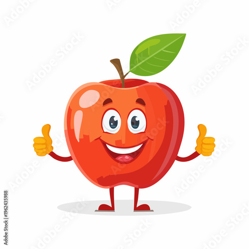 lustiger Apfel, Daumen hoch