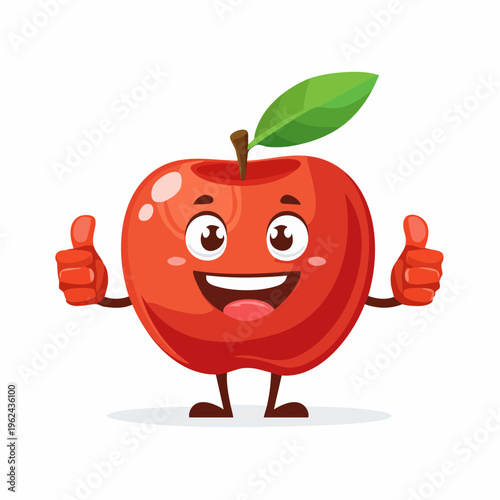 lustiger Apfel, Daumen hoch