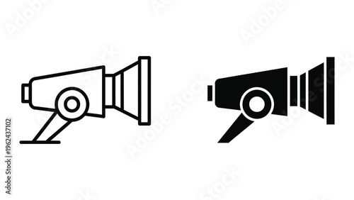 Comparison of active and passive surveillance camera icons