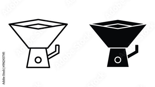 Comparison of a traditional coffee grinder and a modern electric coffee grinder