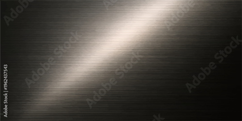 Shiny brushed silver metal texture background with a light grey stainless steel pattern on a dark industrial chrome surface