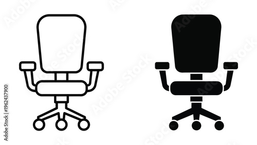 Comparison of two office chairs with different color schemes and designs