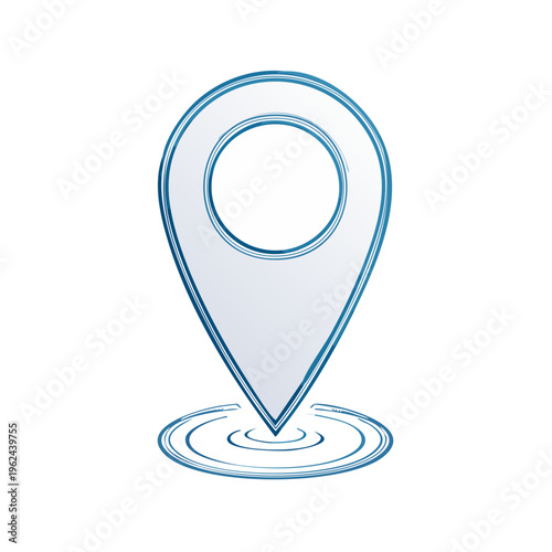Free Download Abstract blue watercolor pin icon indicating location with ripple effect - GFXLoad