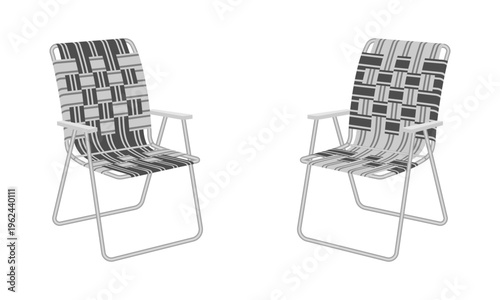 outdoor folding chair vector illustration isolated on white background.
