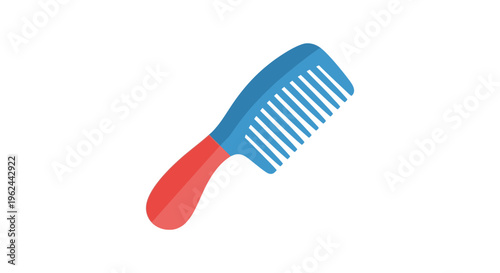 Colorful plastic comb in bright vibrant lighting for grooming
