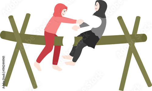 traditional sport gebuk bantal