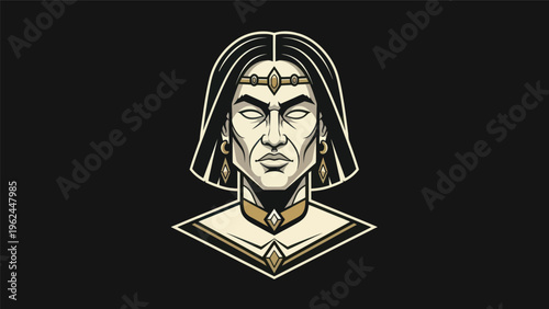 Stylized portrait of a noble figure