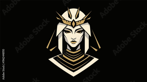 Stylized portrait of a noble figure