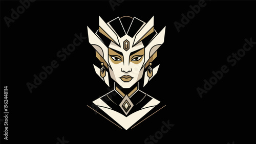 Stylized portrait of a noble figure