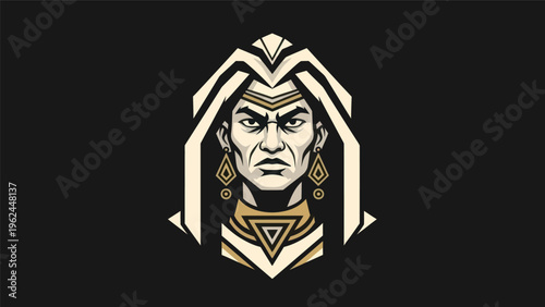 Stylized portrait of a noble figure