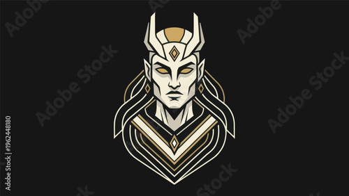 Stylized portrait of a noble figure