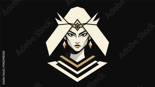 Stylized portrait of a noble figure