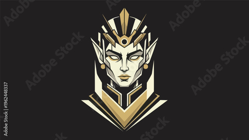 Stylized portrait of a noble figure