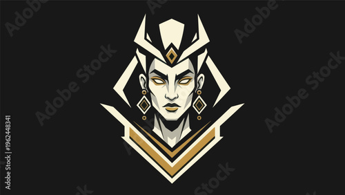 Stylized portrait of a noble figure