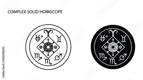 Astrological comparison of traditional and modern complex solid horoscopes