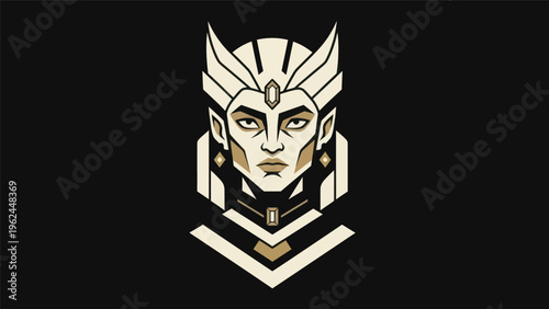 Stylized portrait of a noble figure