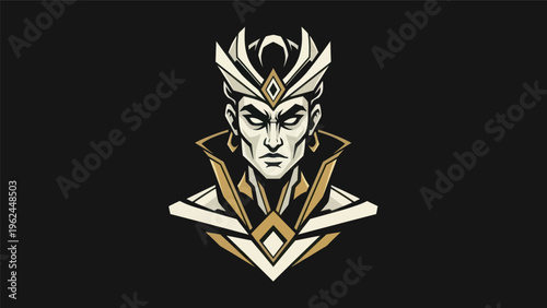 Stylized portrait of a noble figure