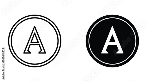 Contrasting circular logo designs with a bold letter a in different color schemes Free Download Contrasting circular logo designs with a bold letter a in different color schemes - GFXLoad