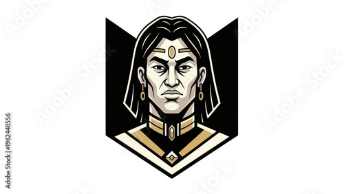 Stylized portrait of a noble figure