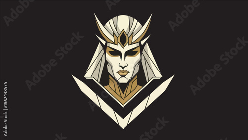 Stylized portrait of a noble figure