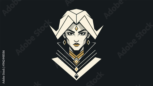 Stylized portrait of a noble figure