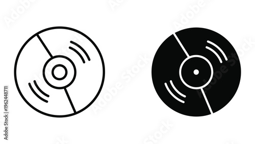 Contrast between a white vinyl record and its black counterpart with sound waves.