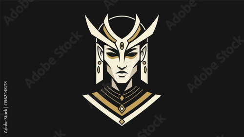 Stylized portrait of a noble figure