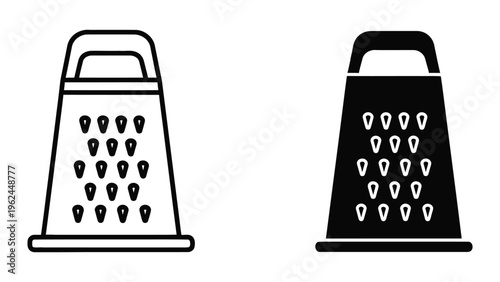 Contrasting black and white graters for kitchen use