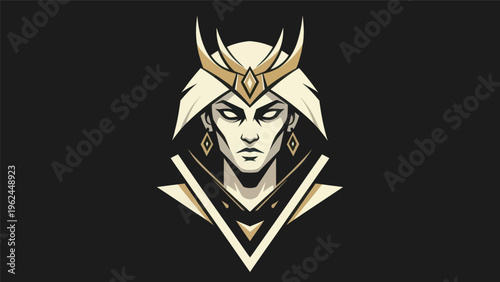 Stylized portrait of a noble figure