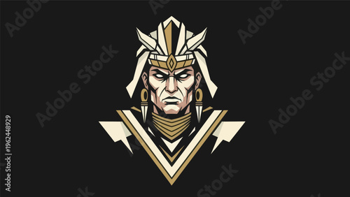 Stylized portrait of a noble figure