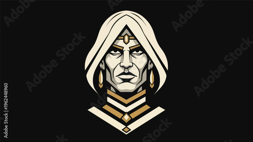 Stylized portrait of a noble figure