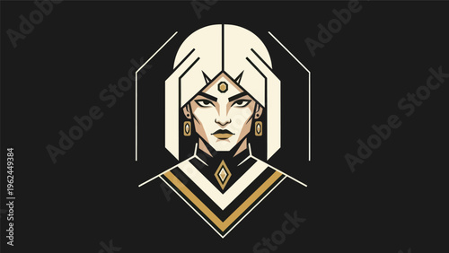Stylized portrait of a woman