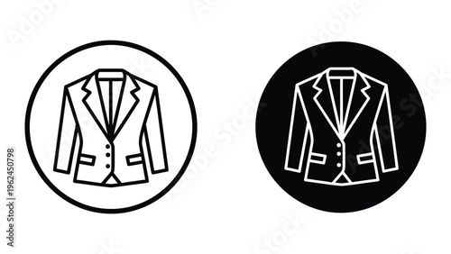 Comparison of two stylish blazer icons with different background designs