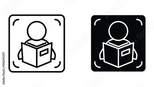 Person holding a box with contrasting background styles for visual emphasis