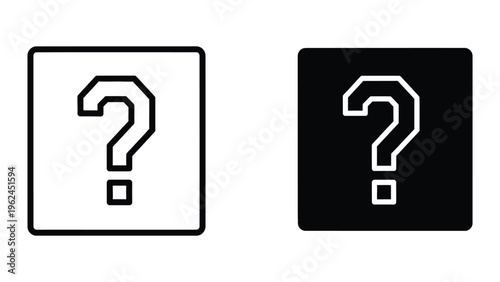 Contrast comparison of question mark symbols on different background colors