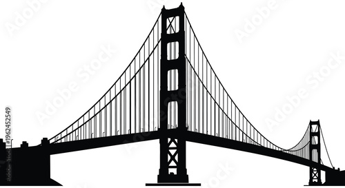 Golden gate bridge silhouette iconic san francisco landmark