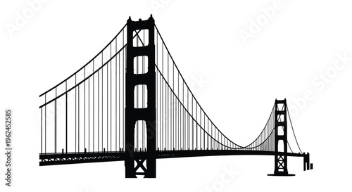 Golden gate bridge silhouette iconic san francisco landmark