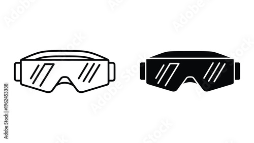 Comparison of two different virtual reality headset designs shown in monochrome