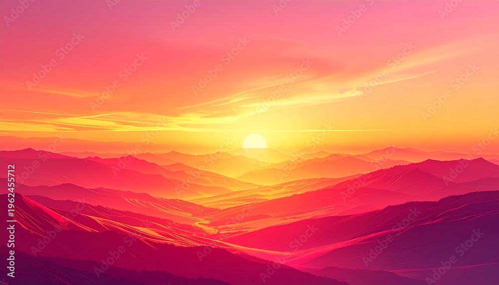 Obraz premium Warmer Farbverlauf inspiriert vom Sonnenuntergang