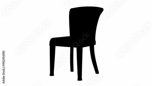 Modern dining chair icon silhouette simple ui furniture design element for interior decoration and graphic resources