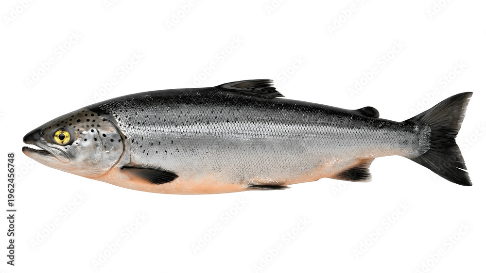Obraz premium Salmon fish isolated on transparent background