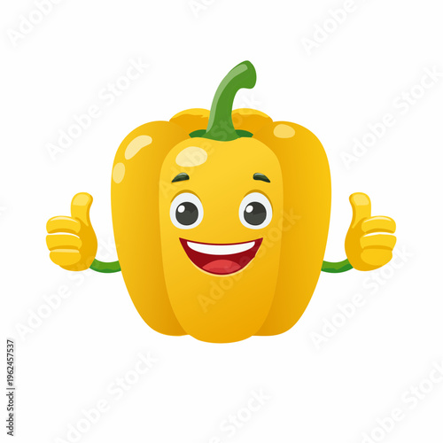 gelbe Paprikaschote, Daumen hoch