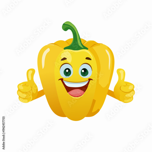 gelbe Paprikaschote, Daumen hoch