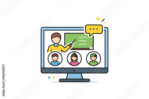 Virtual presentation with an engaged online audience participating in a meeting