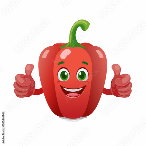 Rote Paprikaschote, Daumen hoch