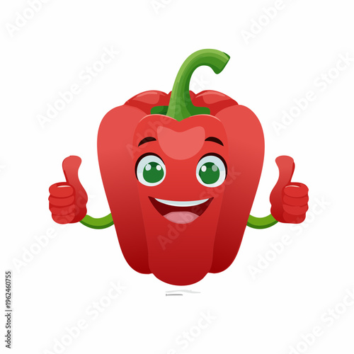 Rote Paprikaschote, Daumen hoch