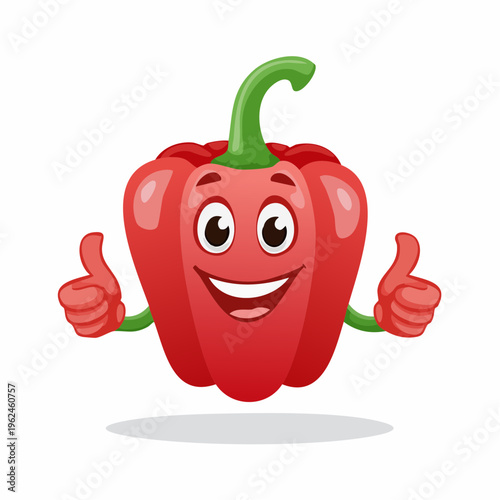 Rote Paprikaschote, Daumen hoch