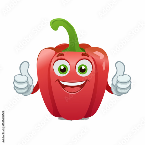 Rote Paprikaschote, Daumen hoch