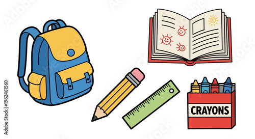 School supplies for education and learning.